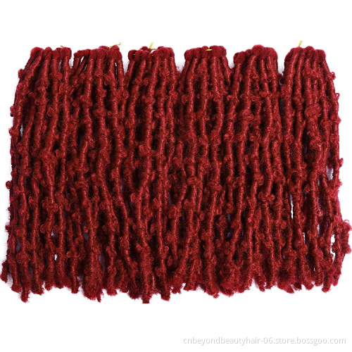Short 14inch Butterfly Locs braids for african synthetic hair Jumbo braiding hair Faux locs Nu butterfly locs crotchet